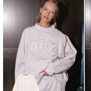 PARKE Oversized Mock Neck Sweatshirt - Light Lavender
